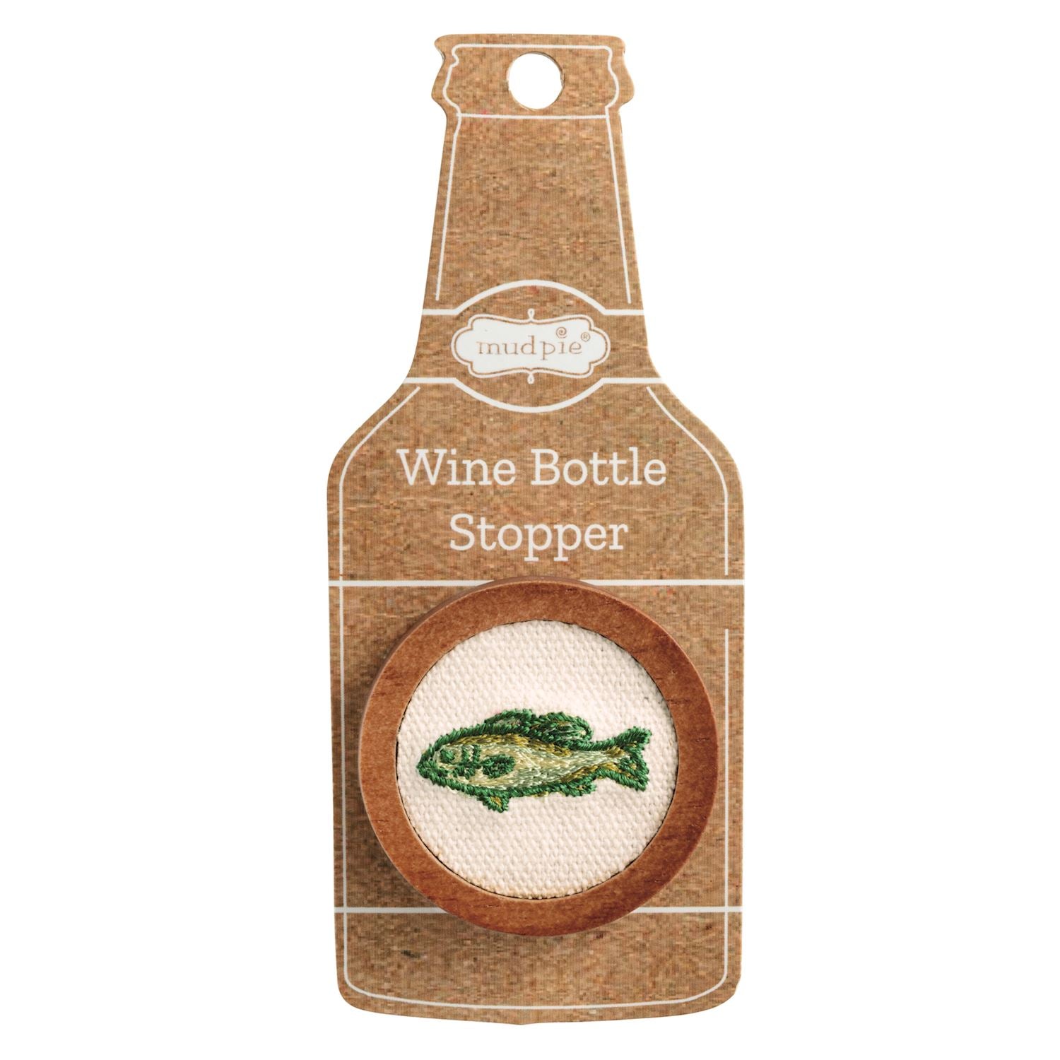 FISH EMB BOTTLE STOPPER By Mud Pie