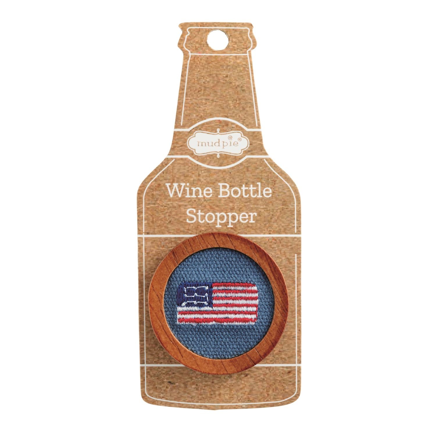 FLAG EMB BOTTLE STOPPER By Mud Pie