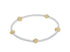 Signature Cross Small 2mm Mixed Metal Bracelet - Gold by enewton
