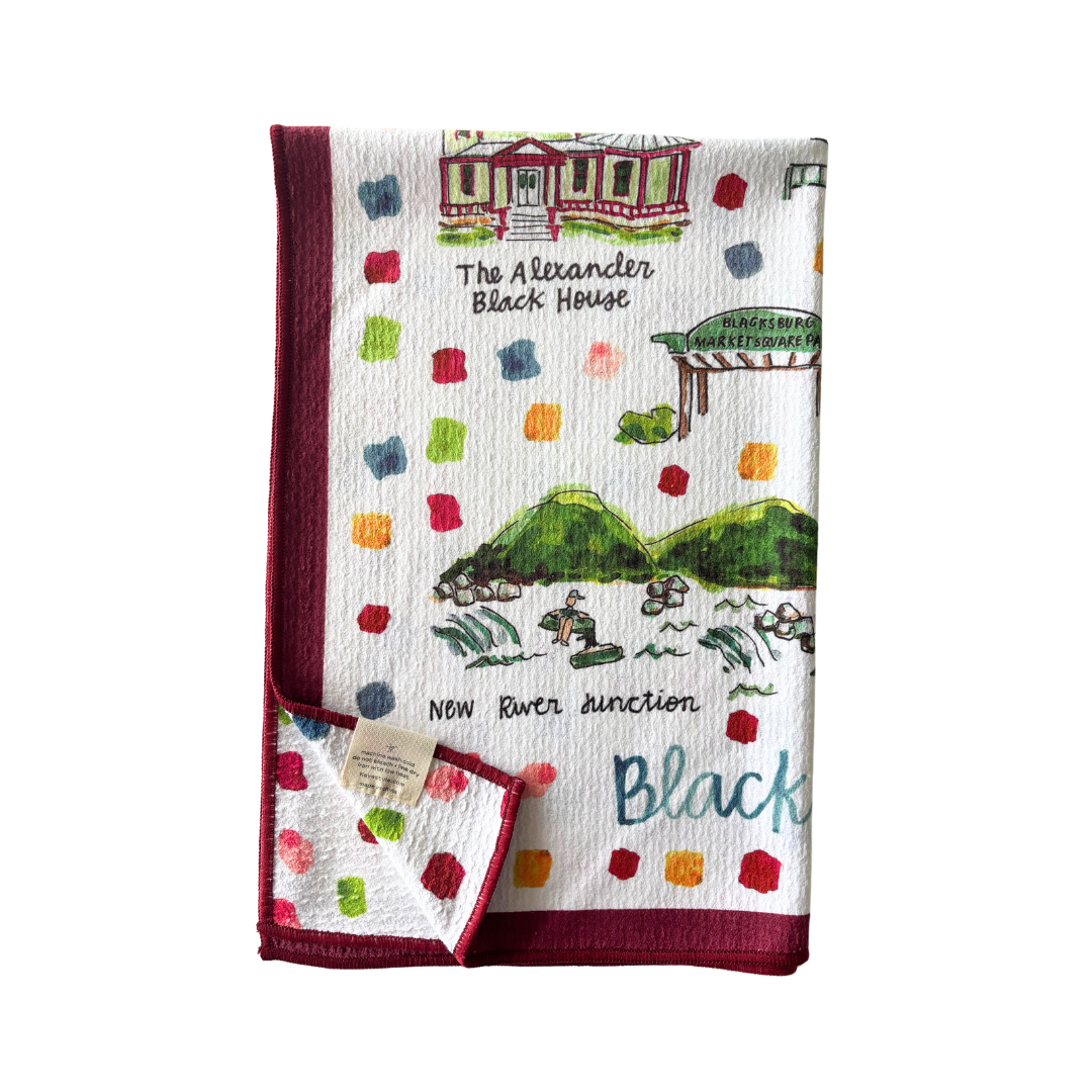 Double Sided Blacksburg Tea Towel