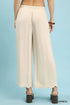 Becka Linen Blend Scallop Hem Wide Leg Pants