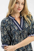Josie Spring Burst Print V-Neck Top