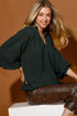 Vera Balloon Sleeve Split Neck Blouse