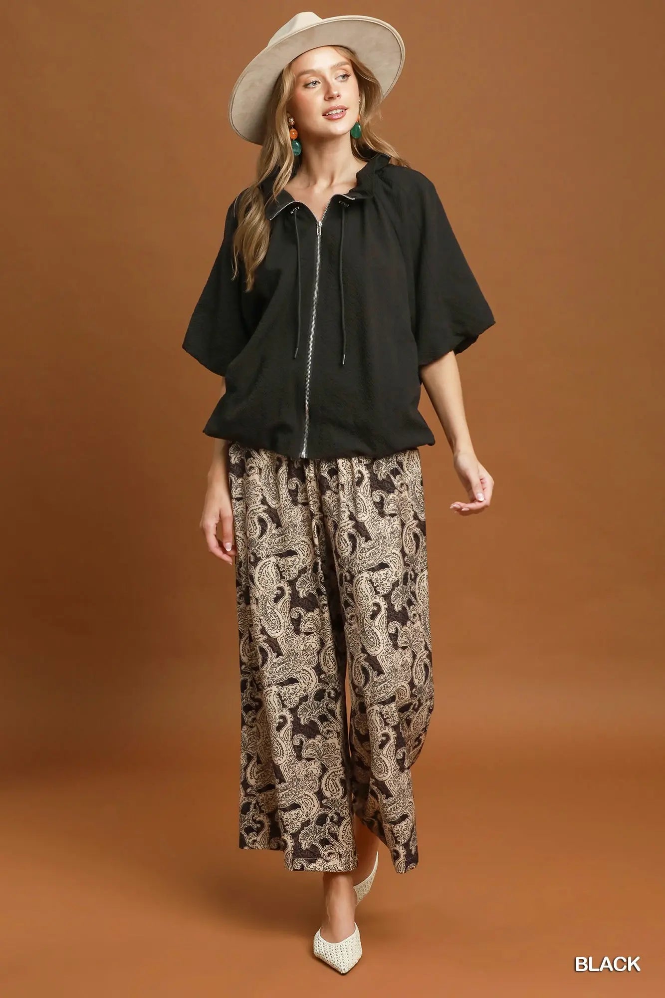 Zoey Zip-Front Bomber Jacket