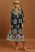 Susanne Abstract Print Belted Midi Dress