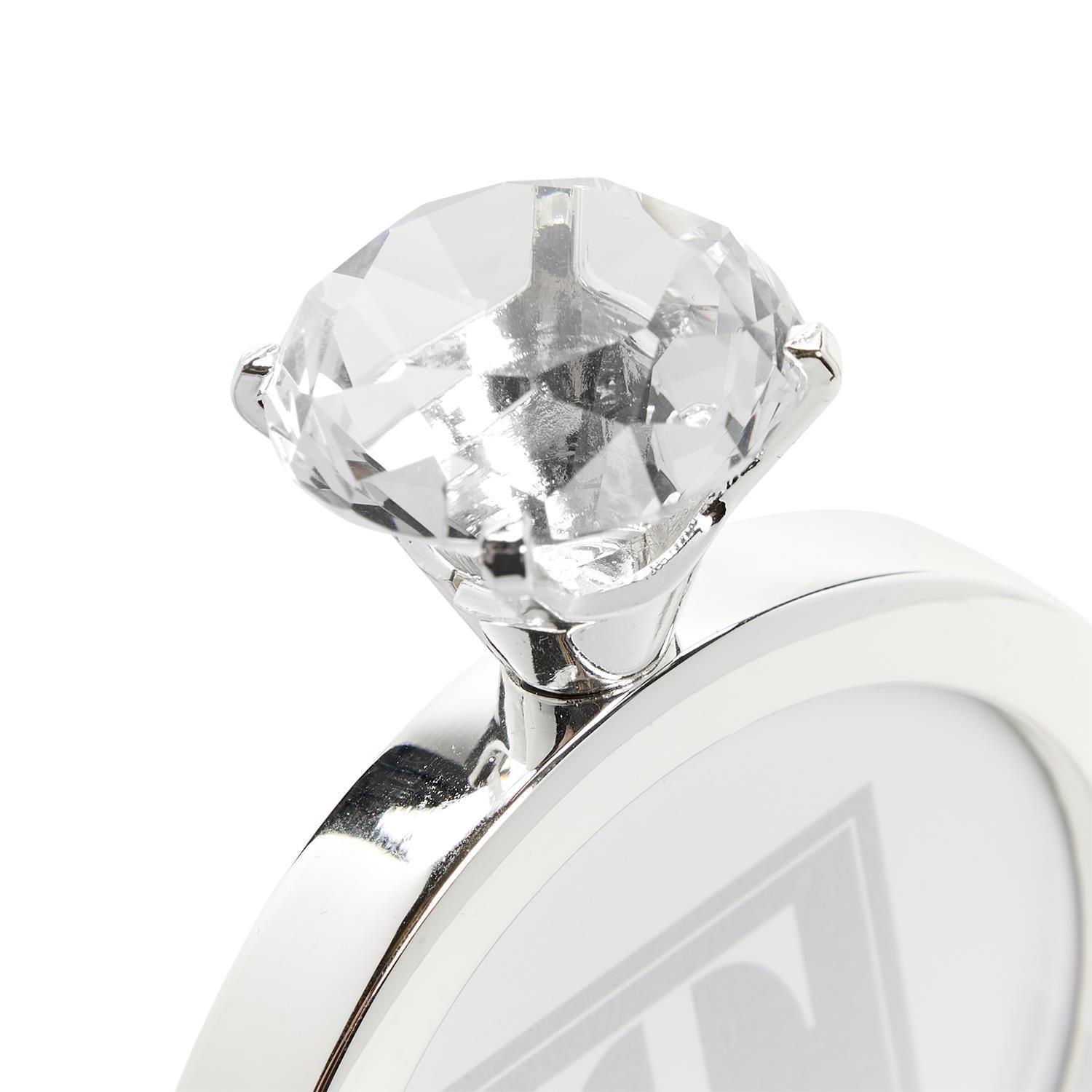 Round Diamond Ring Photo Frame Asst 2 Colors