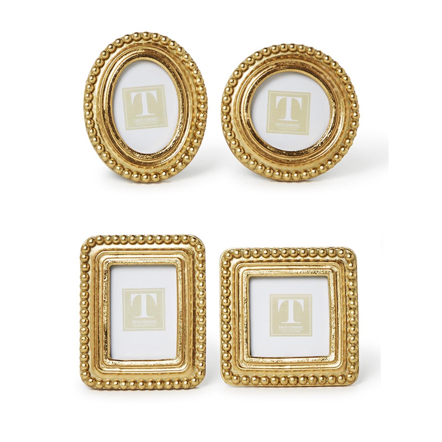 Beaded Texture Gold Photo Frames