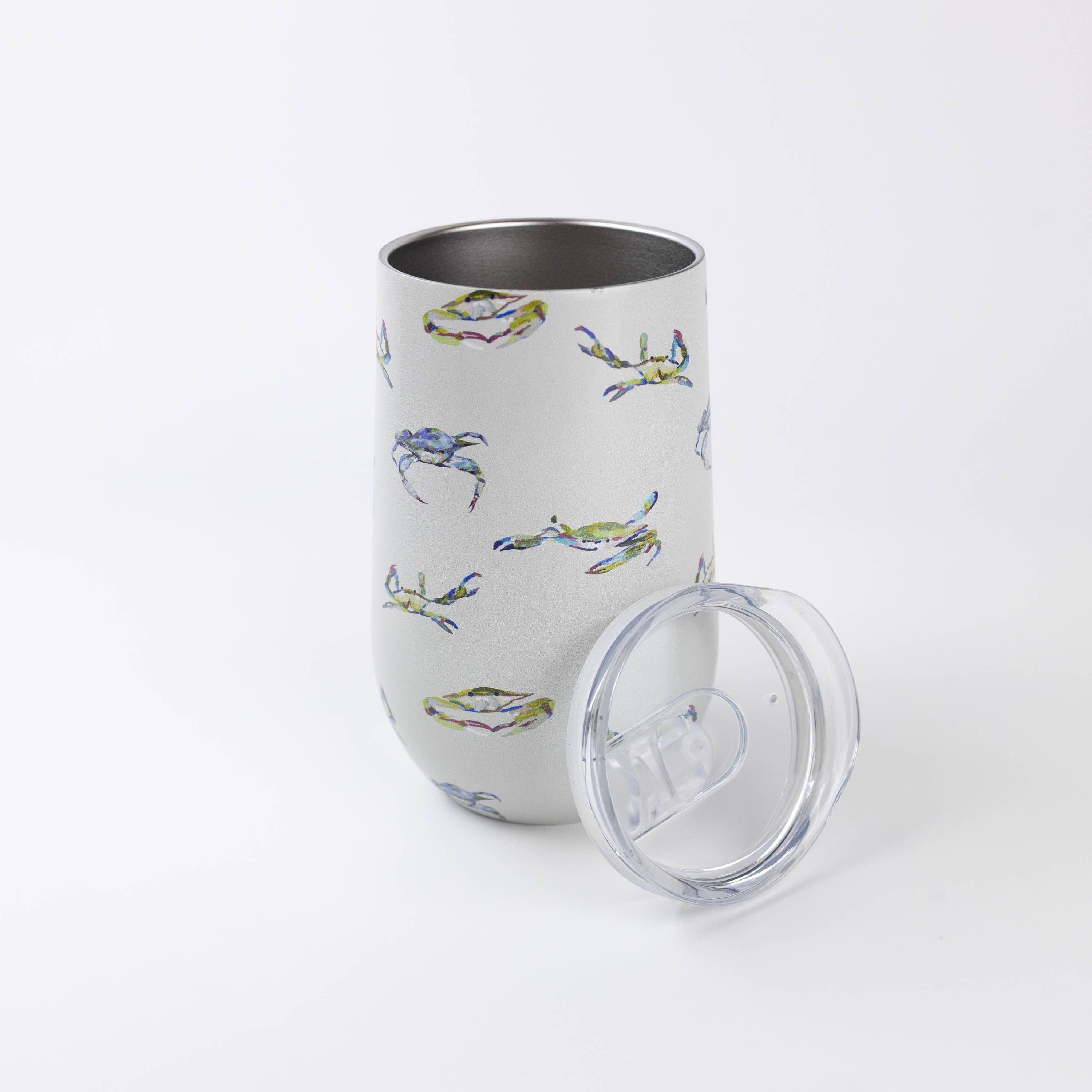 16oz Wine Tumbler - Bay Blues