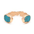 Ocean  - Turquoise Gold Hammered Cuff