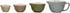 Creative Co-Op Stoneware Batter Bowl Measuring Cups, Set of 4 Sizes, Multicolor