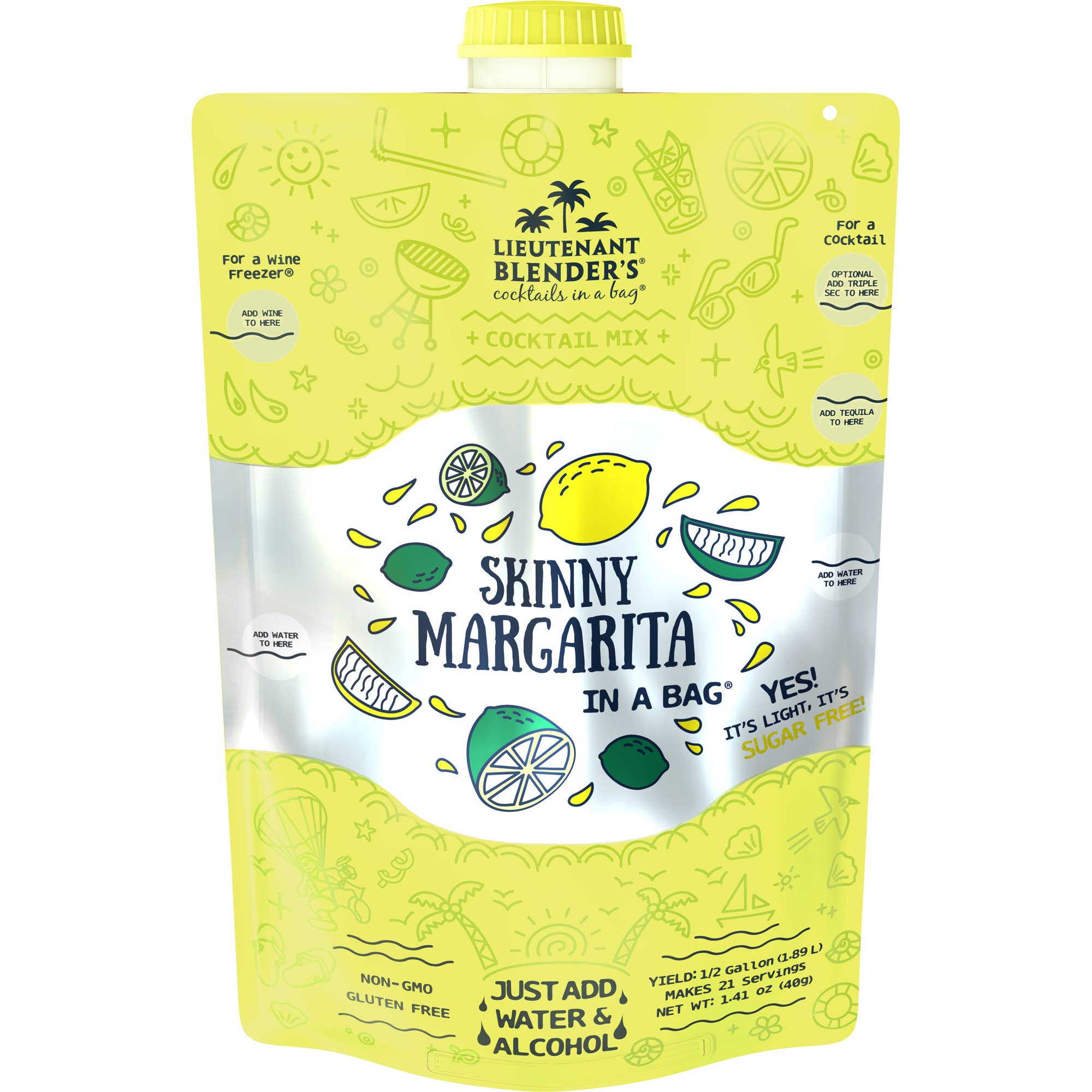 Skinny Margarita in a Bag® Cocktail / Mocktail Slushie Mixer