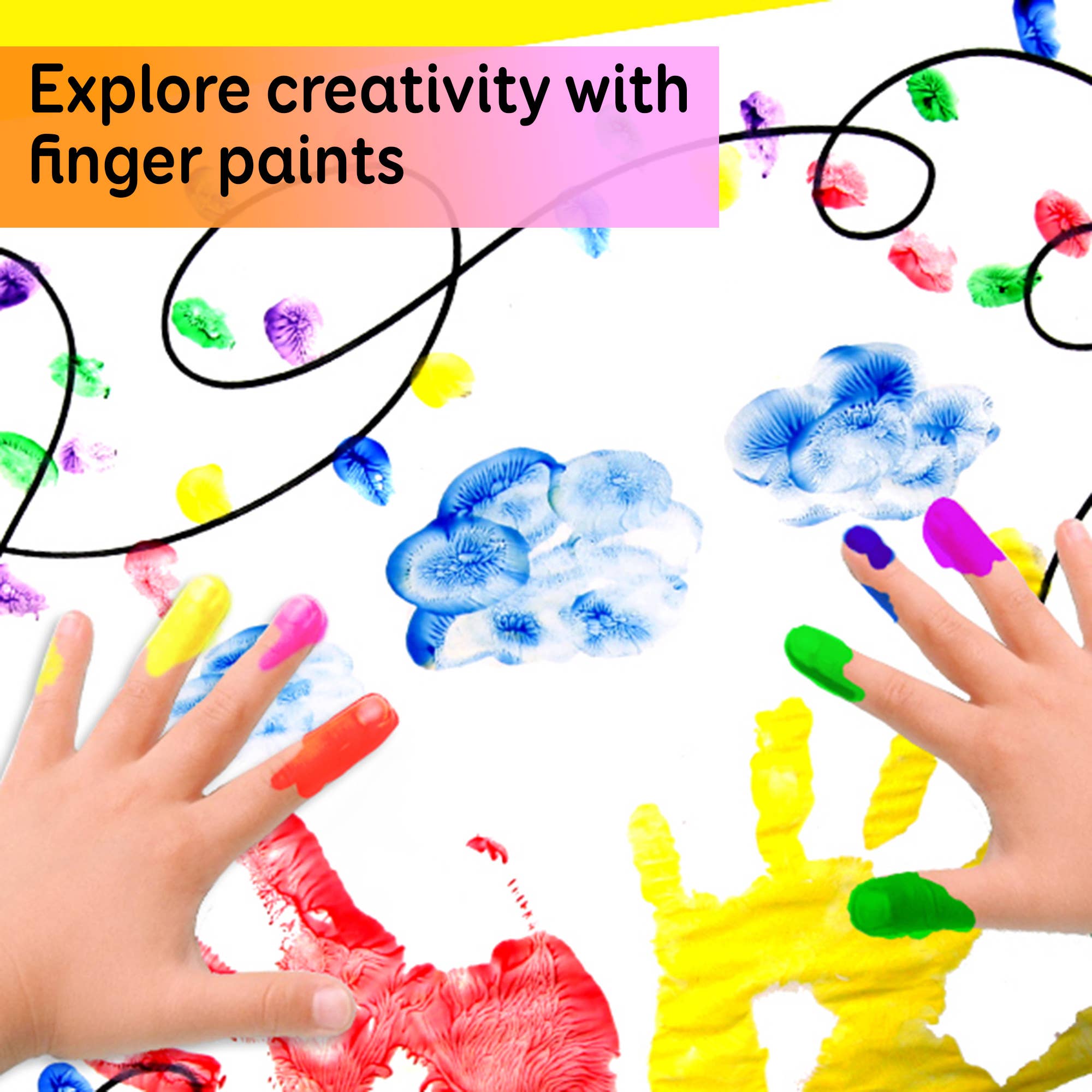 Finger Paint Paper Pad, Glossy, 16 x 12 In, 20 Sheets