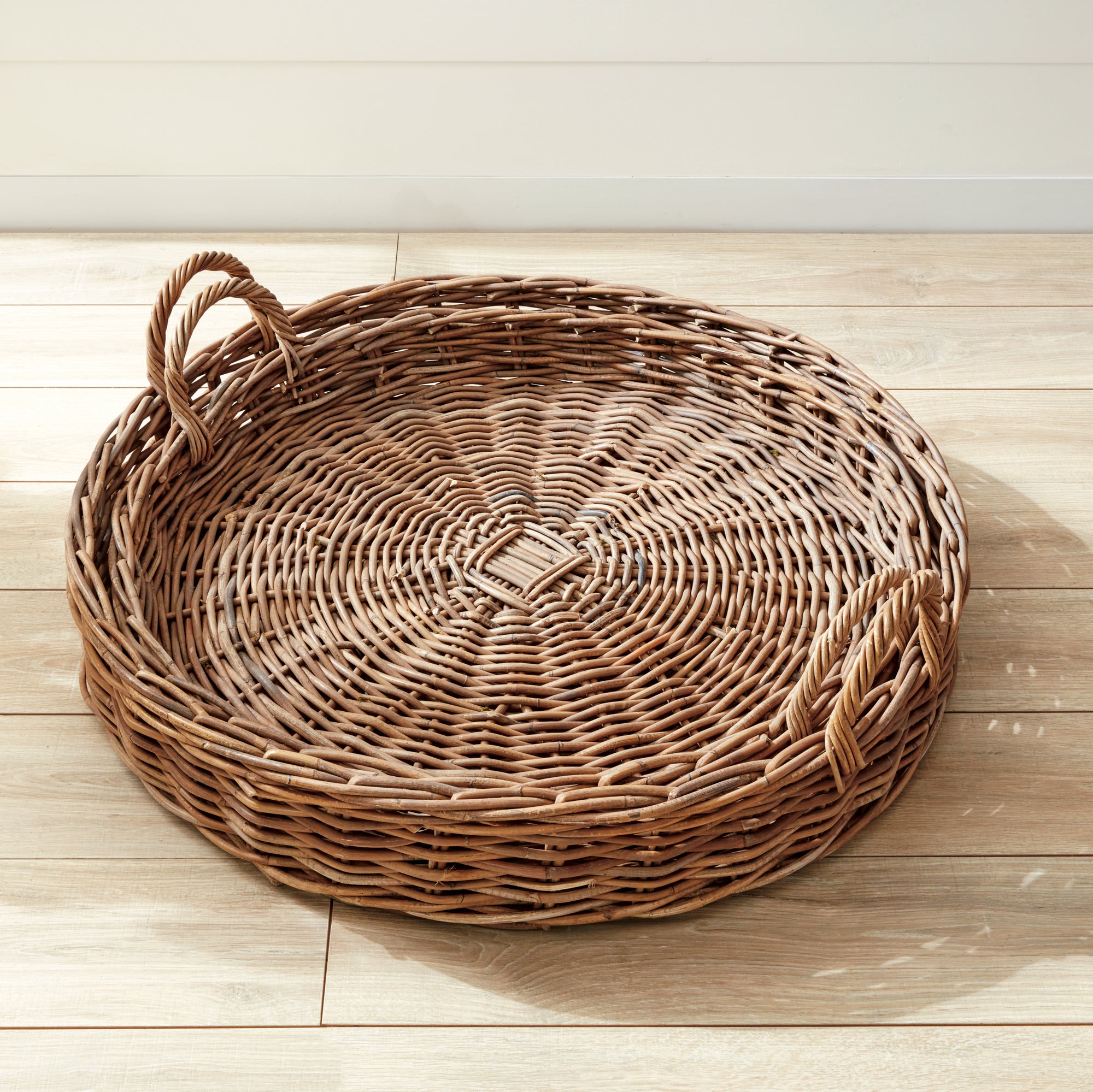 NORMANDY EXTRA LARGE LOW ROUND BASKETS, SET OF 2 - view 4