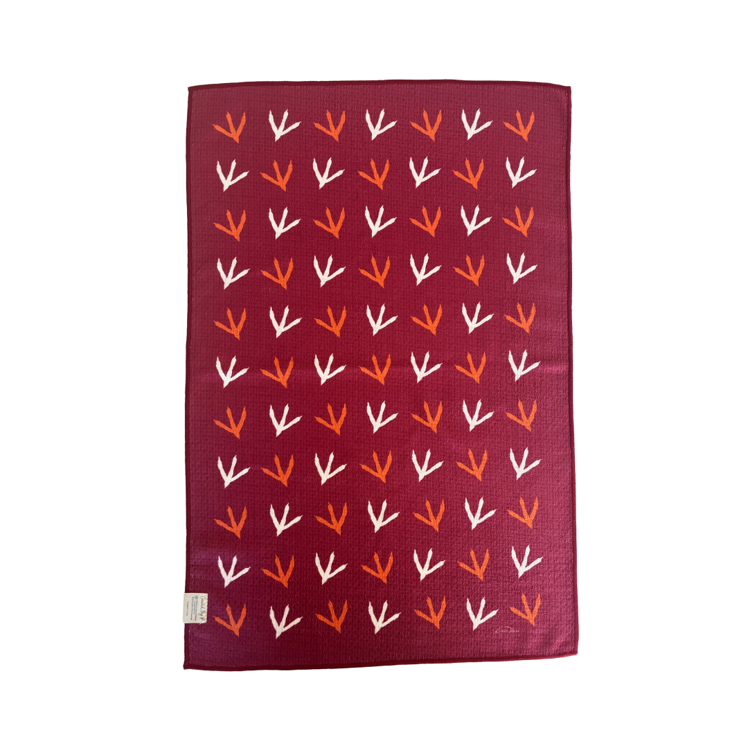 Spirit Feather Hokie Cotton Linen Tea Towel