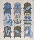 Beach Life Blues Swedish Cloth