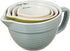 Creative Co-Op Stoneware Batter Bowl Measuring Cups, Set of 4 Sizes, Multicolor