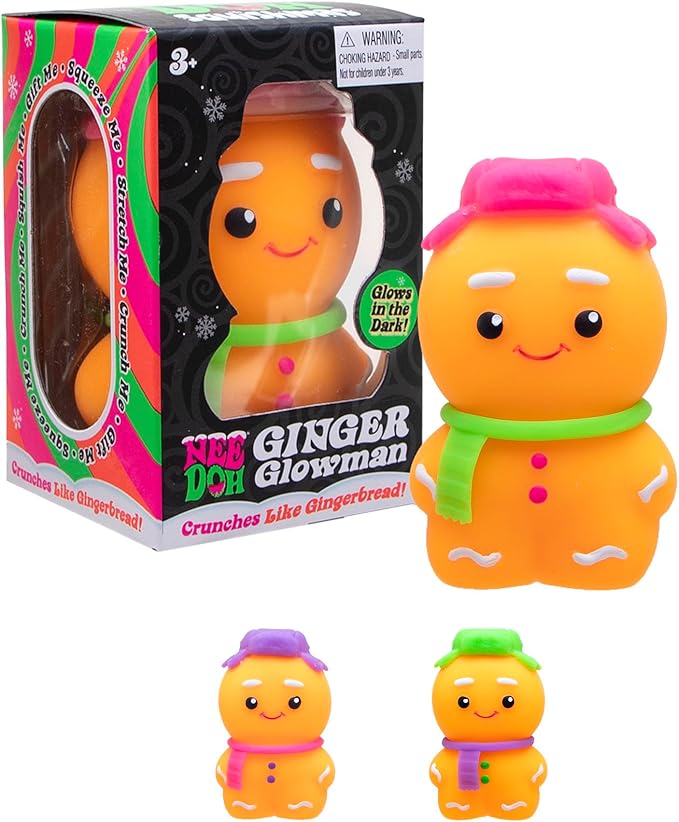 NeeDoh Squishmas Ginger Glowman - Christmas Squeeze Toy