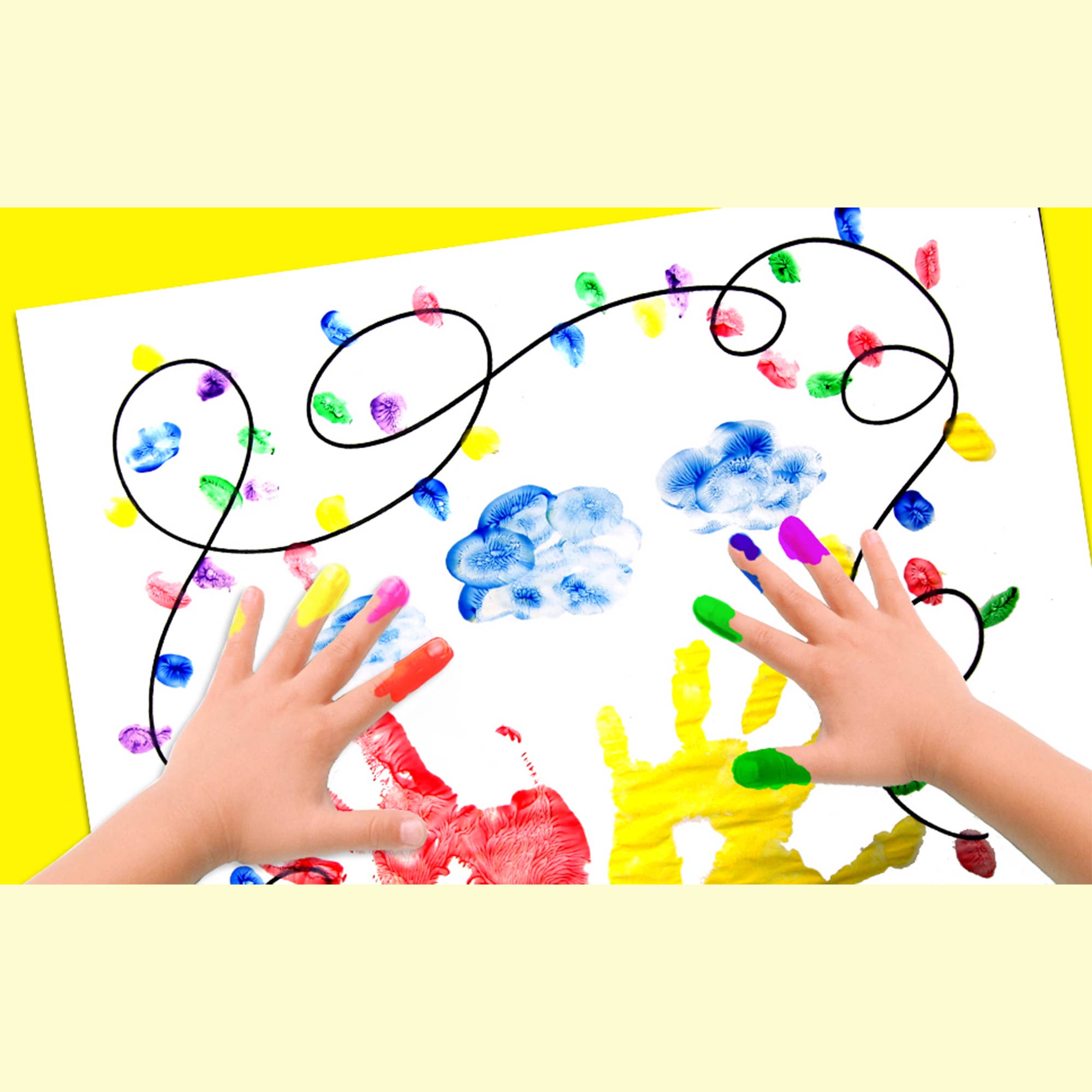 4-Color Washable Finger Paint Set, Ages 3+