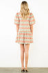 Marisa Puff Sleeve Geometric Pattern Dress