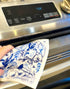Orchid Garden Blue Swedish Cloth
