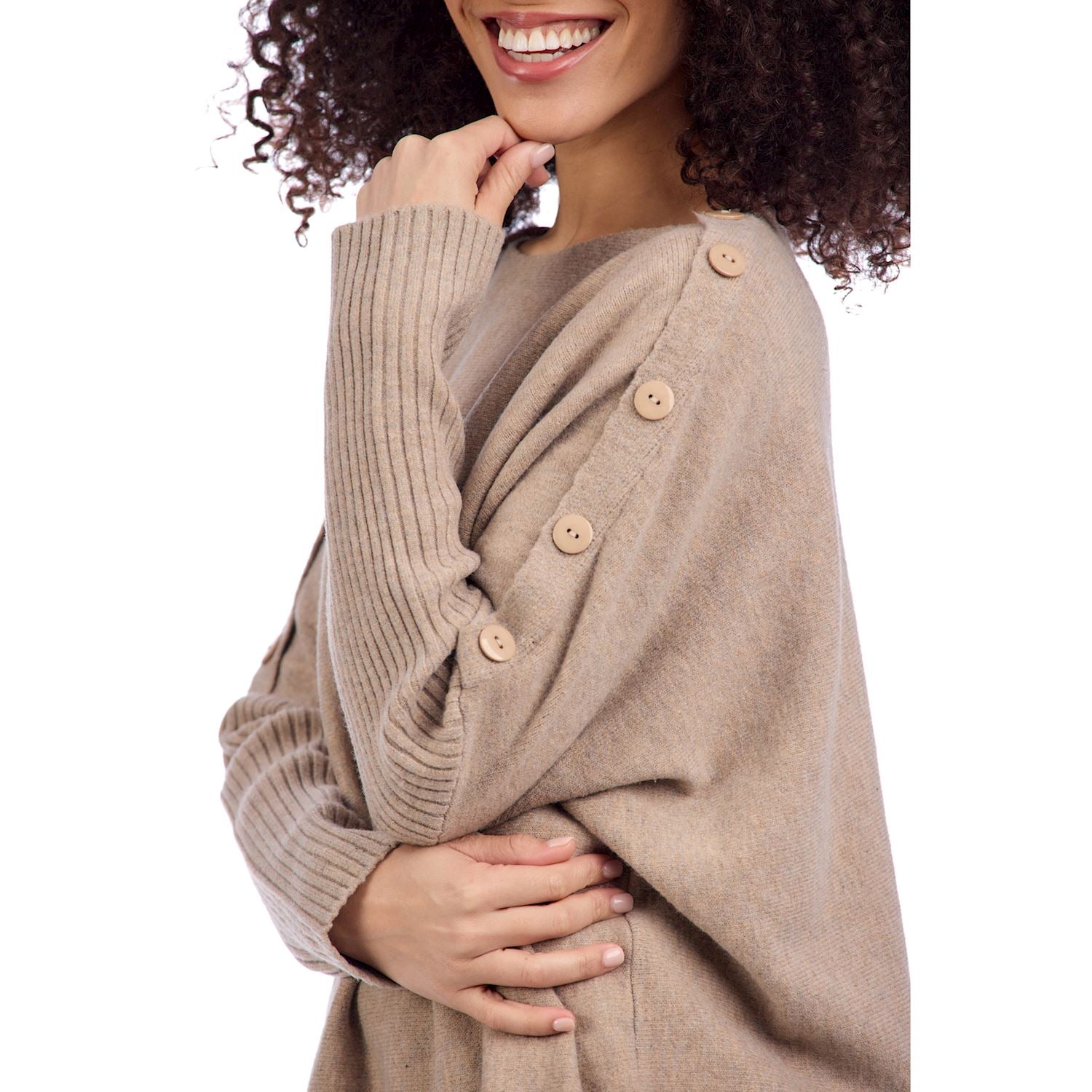 Tan Sheffield Button Sweater By Mud Pie