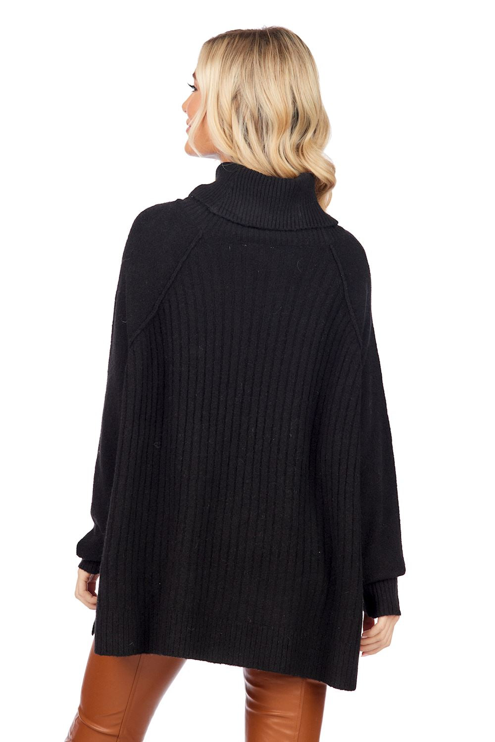 Freddie Ribbed Sweater Black By Mud Pie