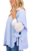 Blue Rigsby Scallop Sweater