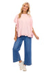 Pink Rigsby Scallop Sweater