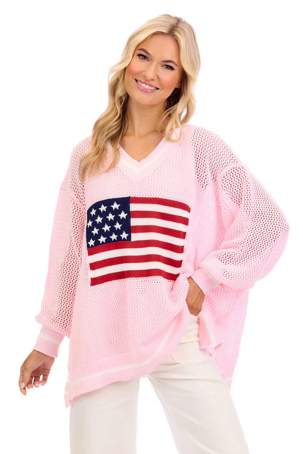 Blush Americana Sweater