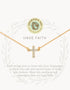 Spartina Sea La Vie Necklace 18" Have Faith/Cross Gold