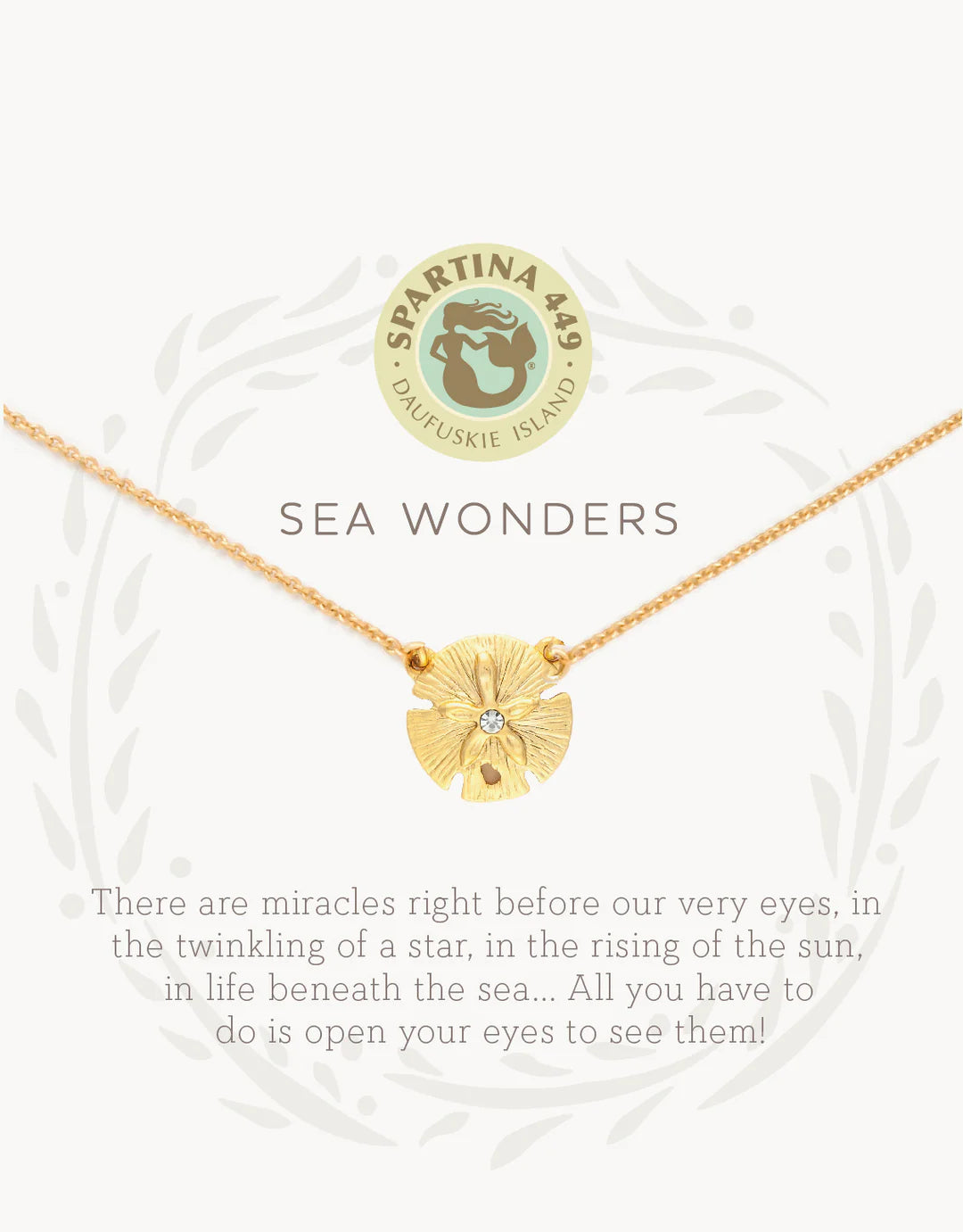 Spartina Sea La Vie Necklace 18" Sea Wonders/Sand Dollar Gold