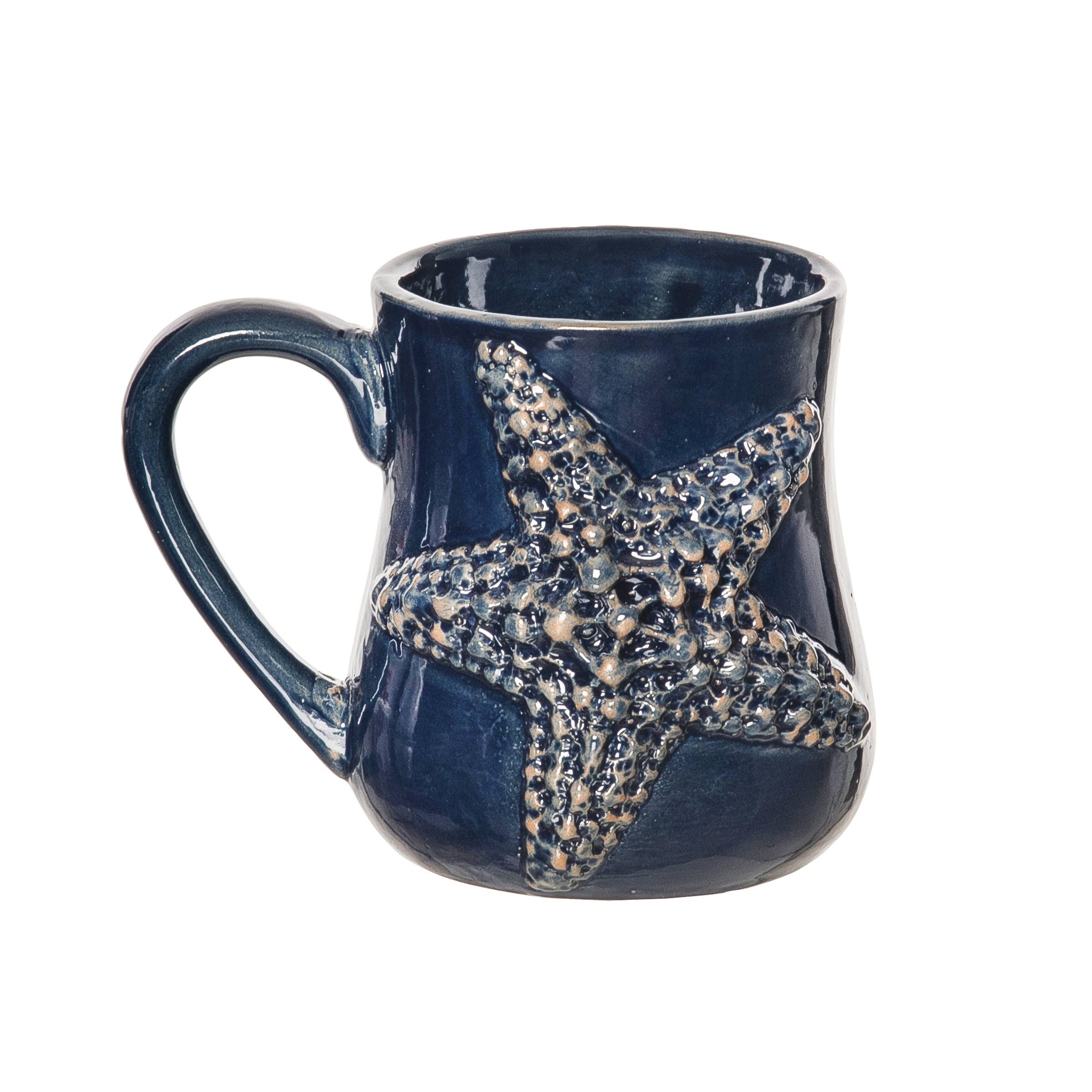 Sea Star Dark Blue Coffee Mug