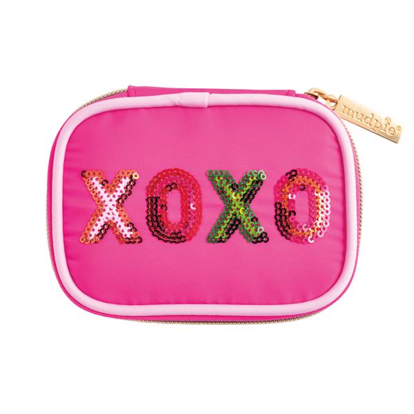 Hot Pink Xoxo Pill Case  By Mud Pie