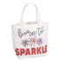 White Americana Sparkle Tote