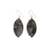 Fanfare Black Leather Earrings