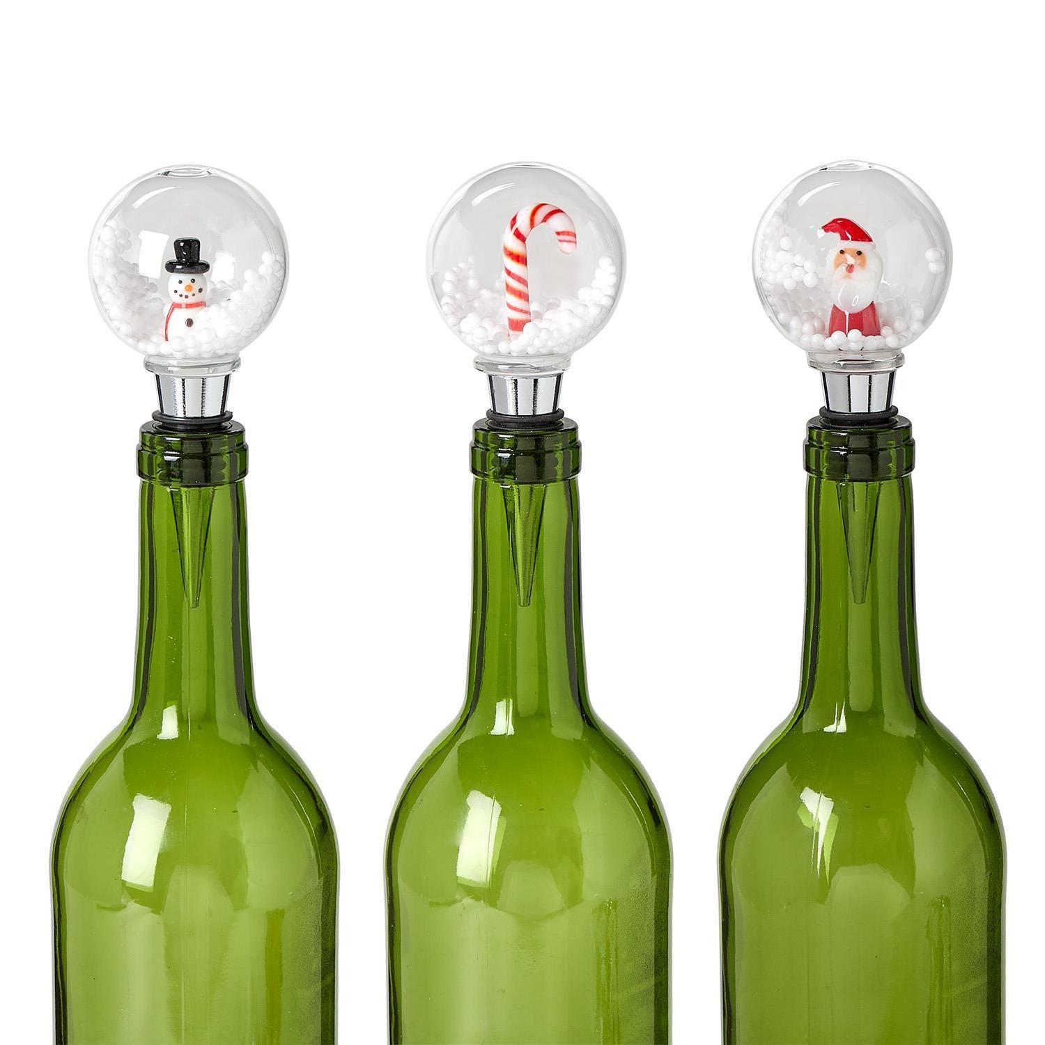 Christmas Spirits Wine Bottle Stoppers in Gift Box
