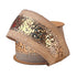 Glamorous and Chic  Metallic Striped Natural/Bronze 2 1/2" Wired Ribbon