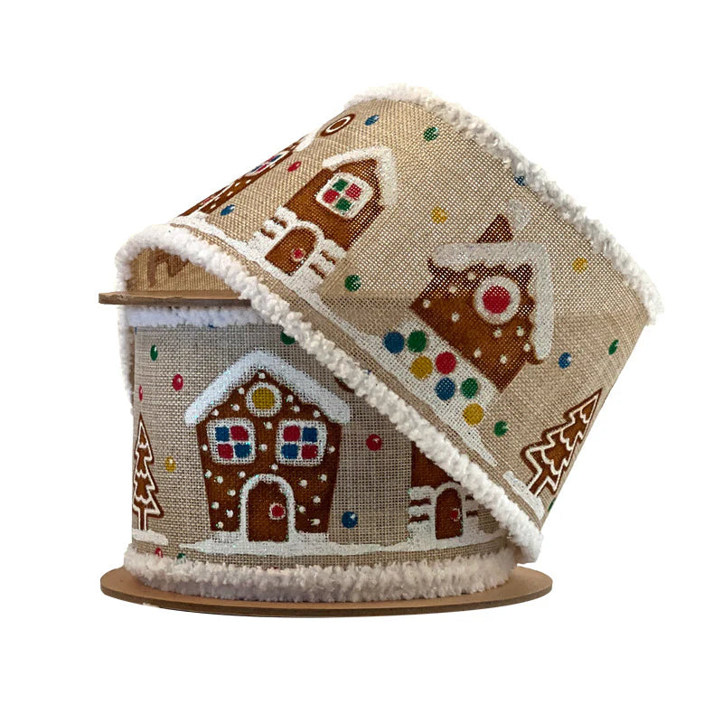 2 1/2" Wired Ribbon Gingerbread House 10 Yards
