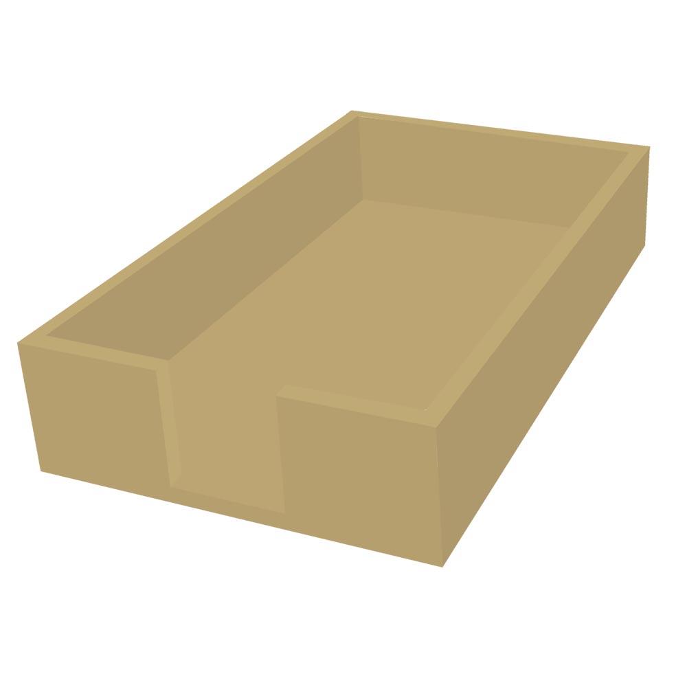 Lacquered Wood Napkin Caddy, Gold - Guest Towel Size