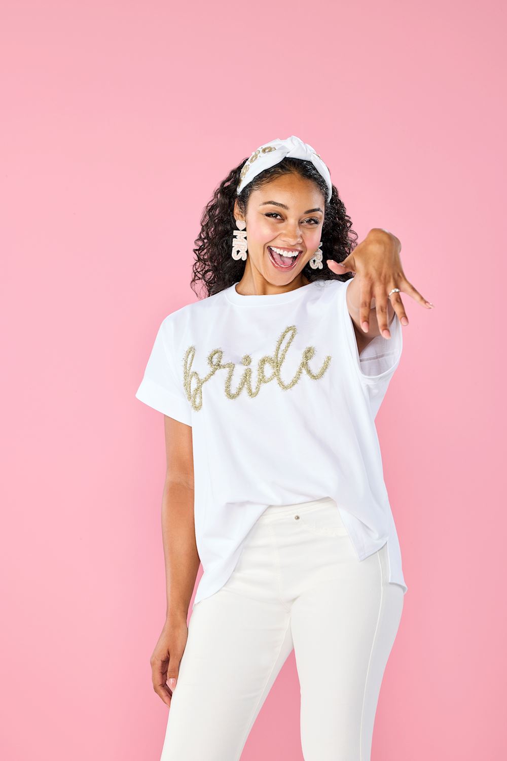 Bride Sparkle Top By Mud Pie