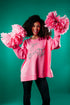 Pink Game Day Sparkle Sweatshirt By Mud Pie