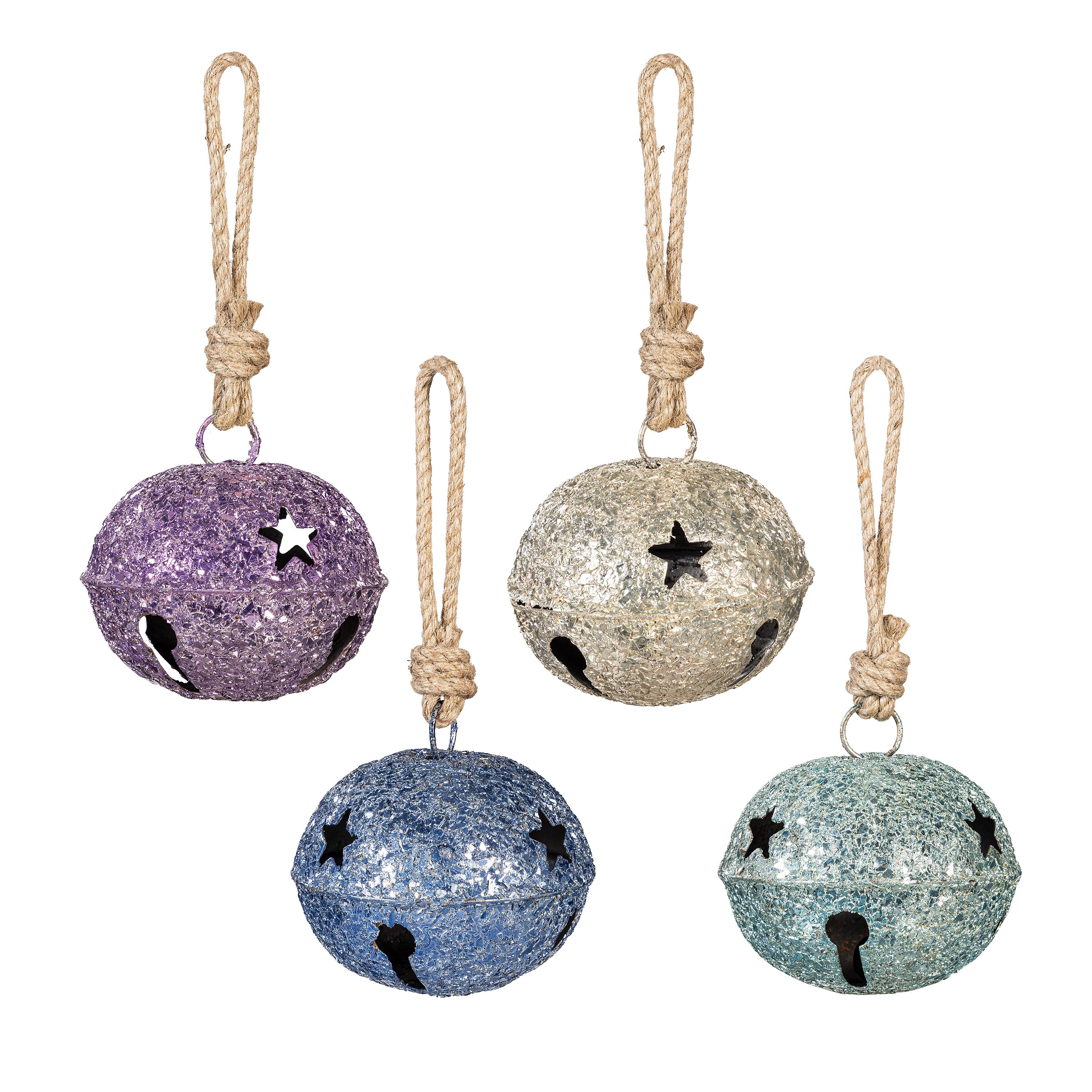 Sparkle Metal Jingle Bell with Crushed Glass