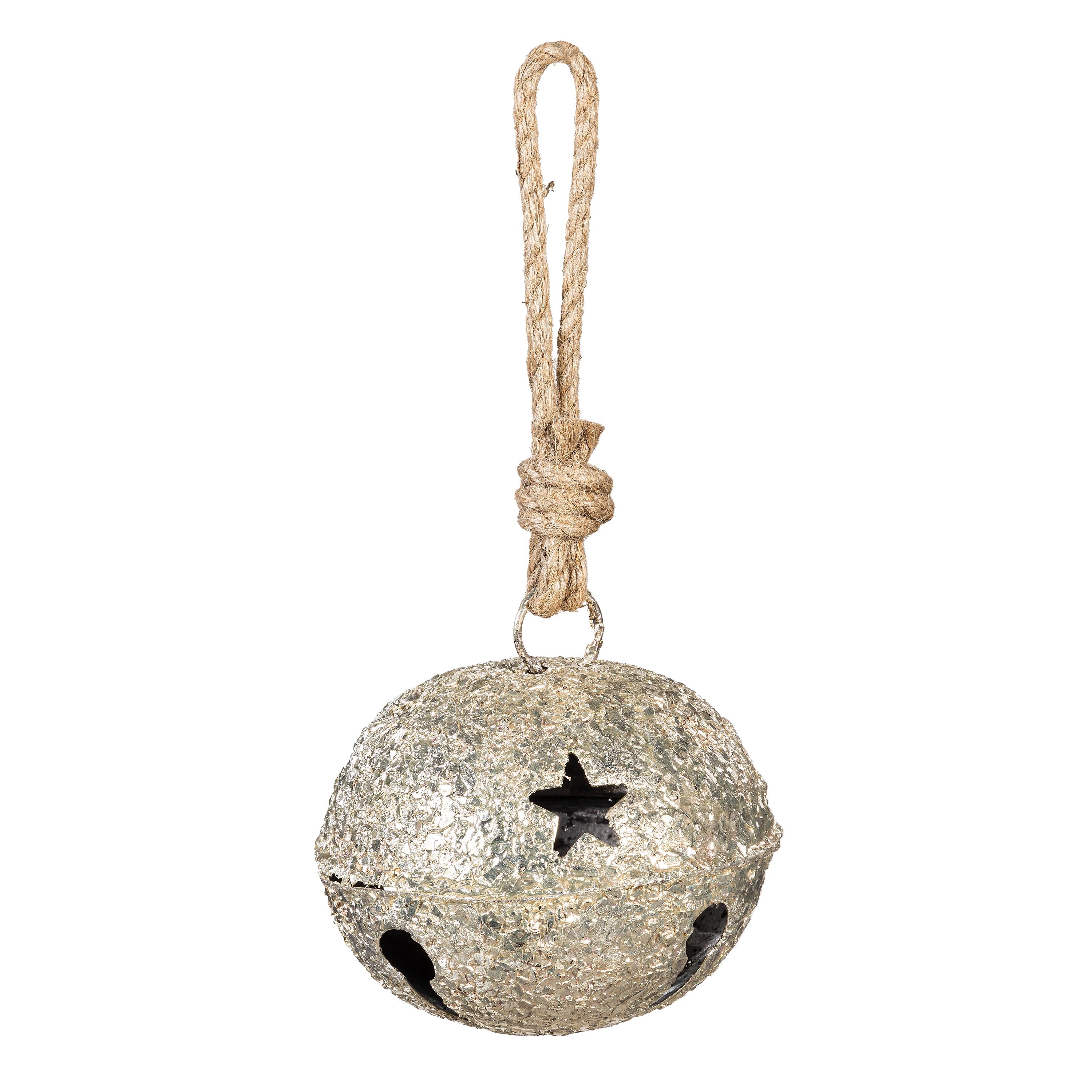 Sparkle Metal Jingle Bell with Crushed Glass