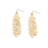 Palmer - Gold Hammered Leaf Earrings