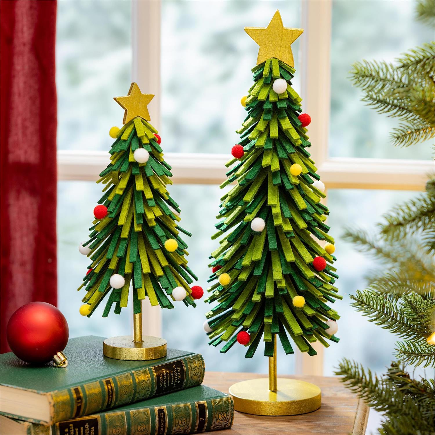 Fabric Christmas Trees On Stand