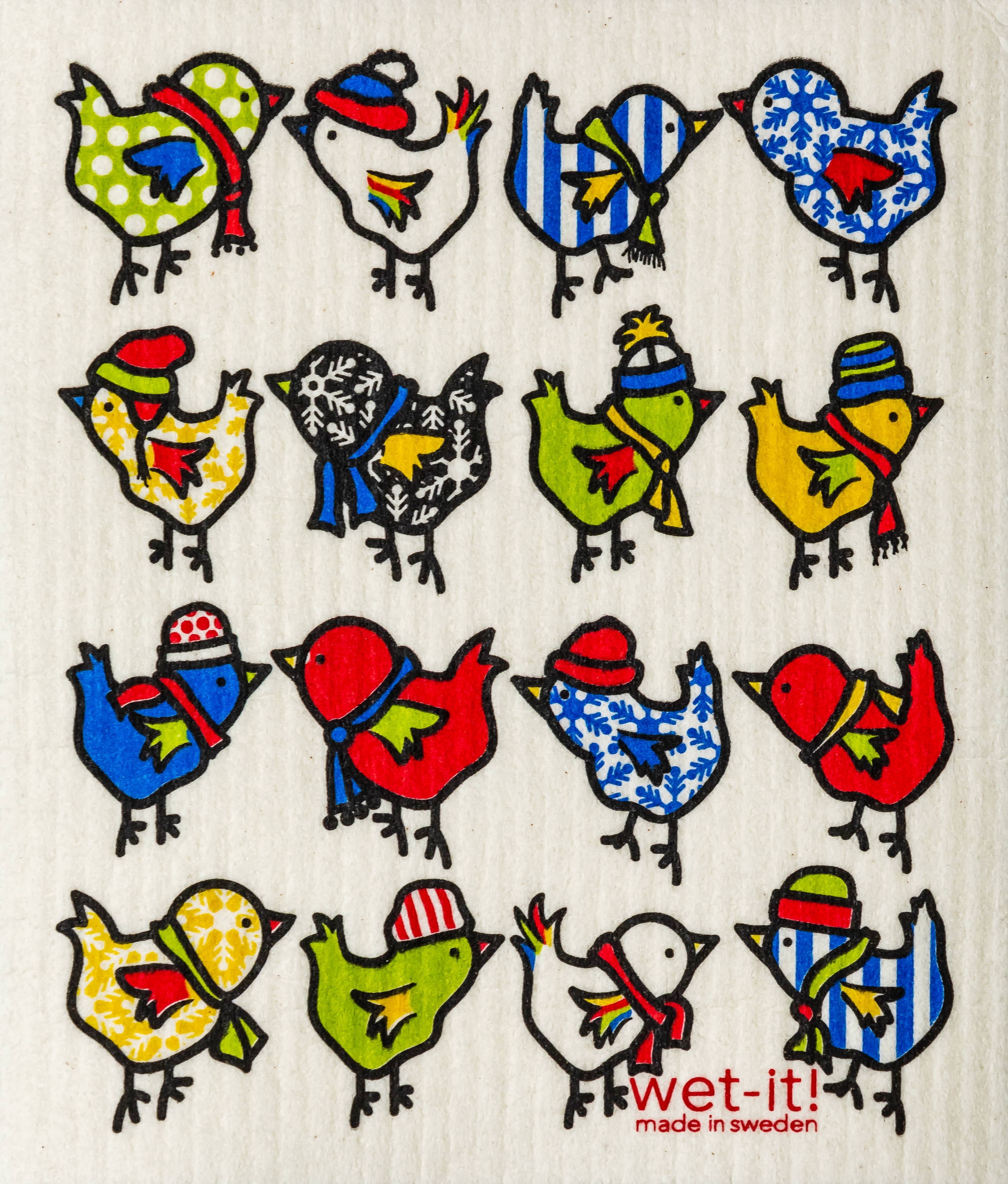 Winter Little Chix Swedish Cloth