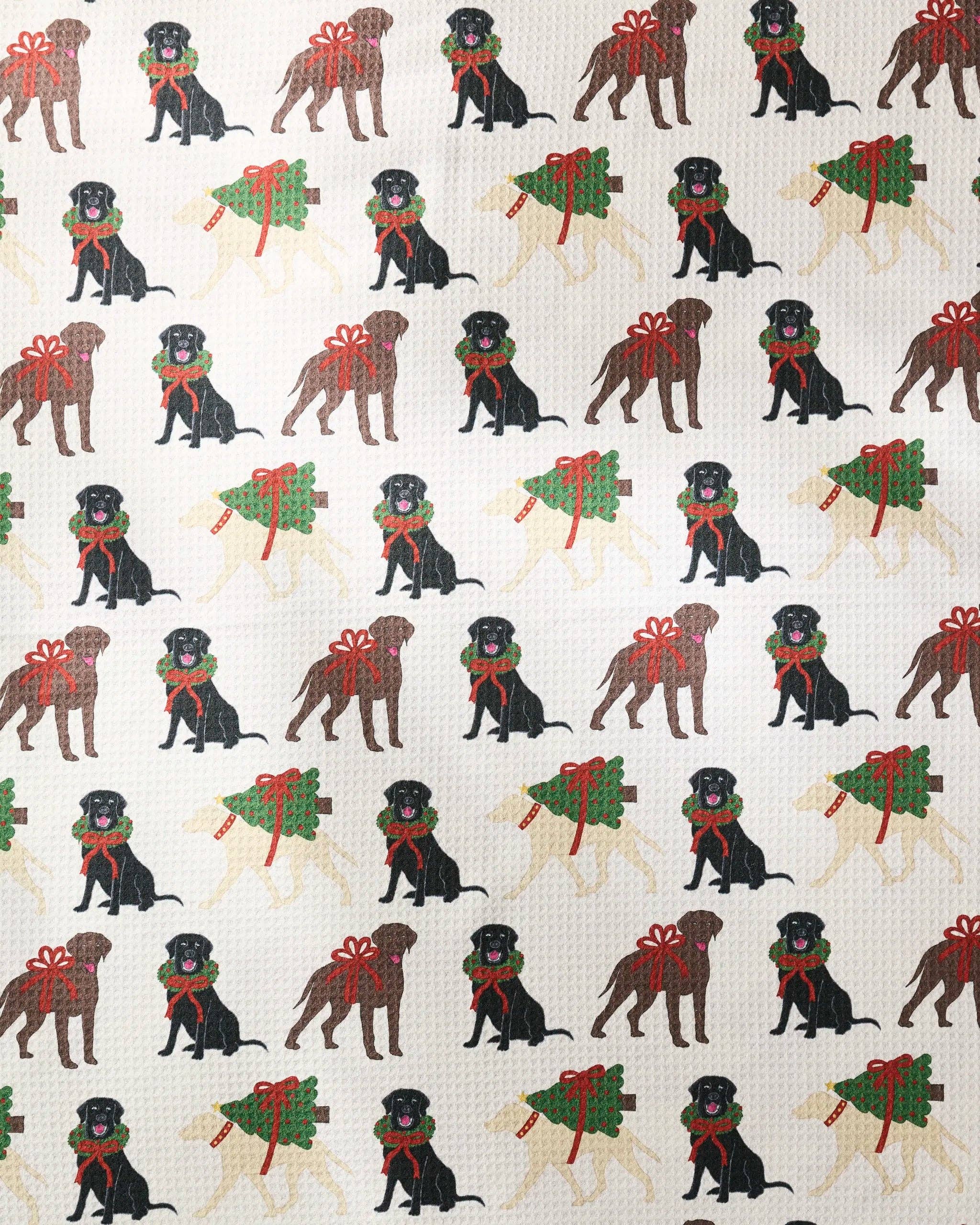 Merry Labs Dog Towel Holiday 2026