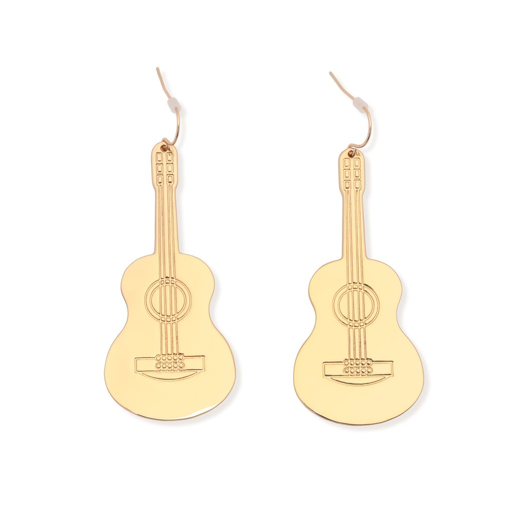 Cash - Gold Guitar Earring