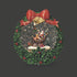 Roman Confetti Lites Lighted Swirl Wreath with Santa in Sleigh