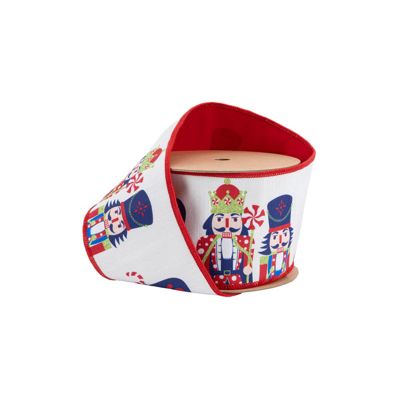 4" Printed Nutcracker with Red Backing 10 Yards